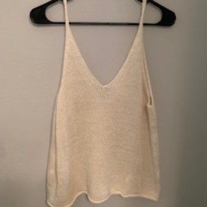 H&M knit white top, size S
